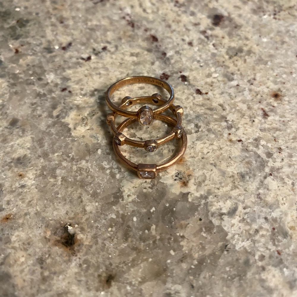 Kate Spade set of 3 stackable rings - Picture 2 of 8